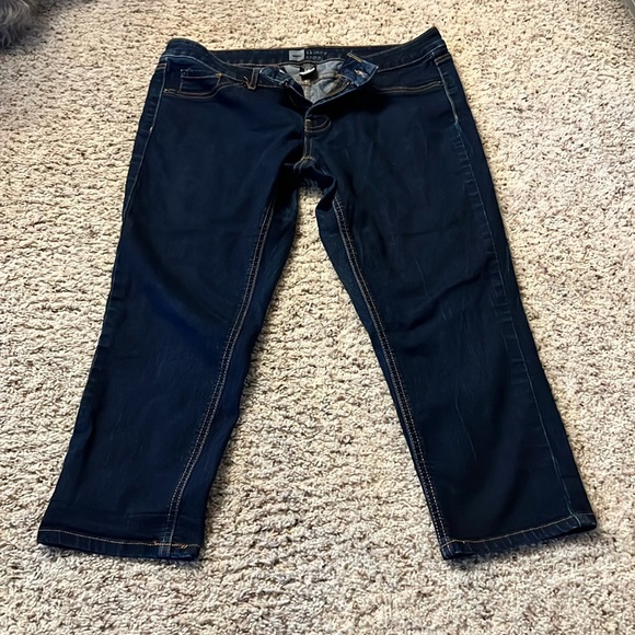 Dark blue short crop jeans - Picture 1 of 5